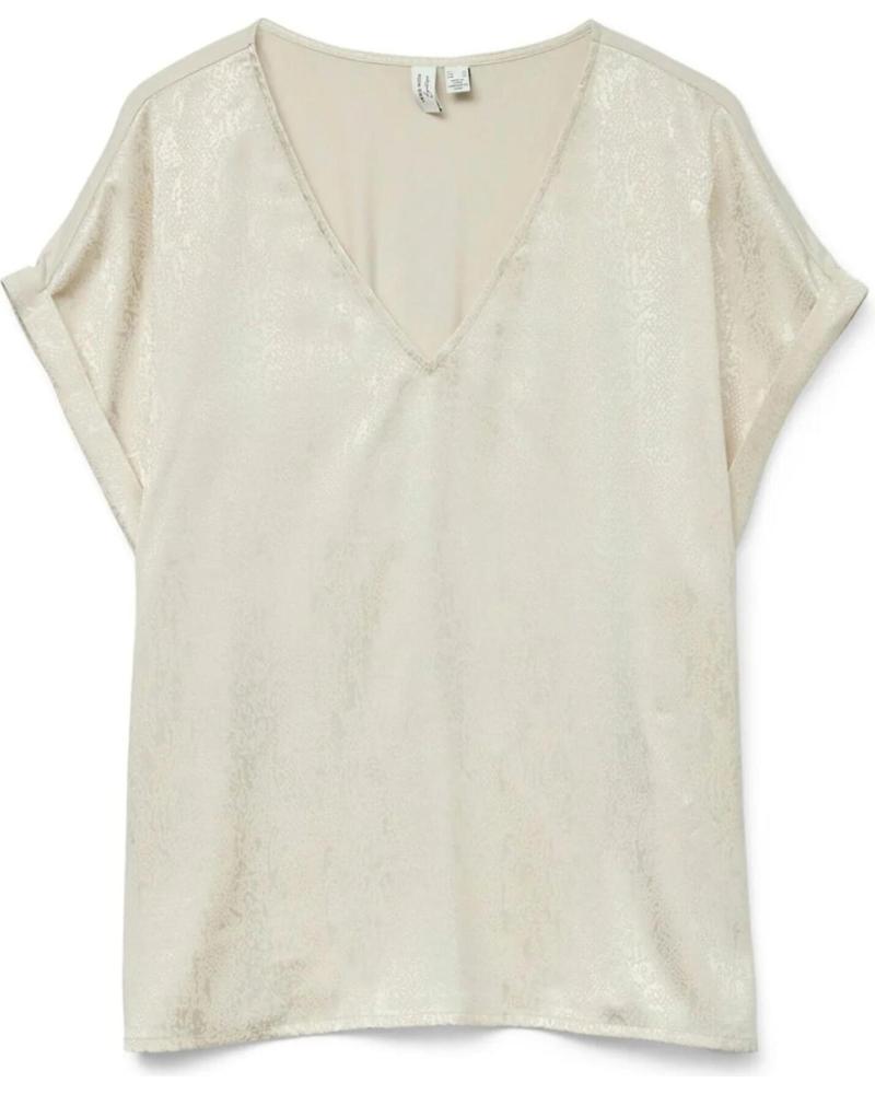 T-SHIRT À MANCHES COURTES VERO MODA 10320751 BEIGE BEIGE