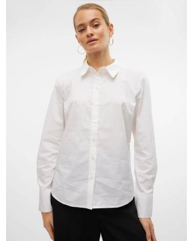 CHEMISE FEMME VERO MODA 10318701 BLANCHE À COL CLASSIQUE BLANCO
