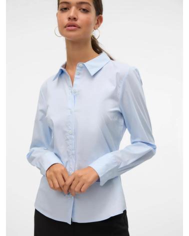 CHEMISE VERO MODA 10318701 À MANCHES LONGUES BLEU CLAIR AZUL