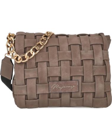 BORSA A TRACOLLA MARIA MARE MERA-C58943 MARRONE CON CATENA DORATA MARRON