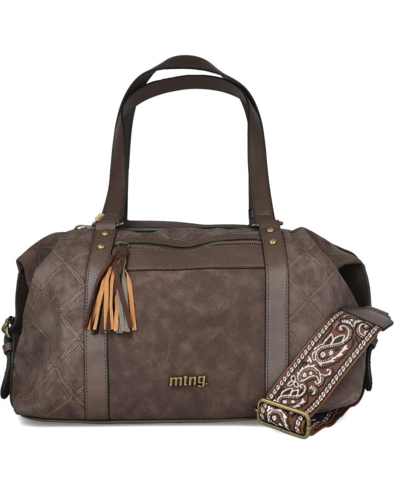 BOLSO BANDOLERA MTNG SANNY C58836 MARRÓN CON BORLA DECORATIVA MARRON
