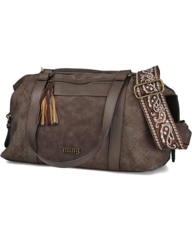 BOLSO BANDOLERA MTNG SANNY C58836 MARRÓN CON BORLA DECORATIVA MARRON