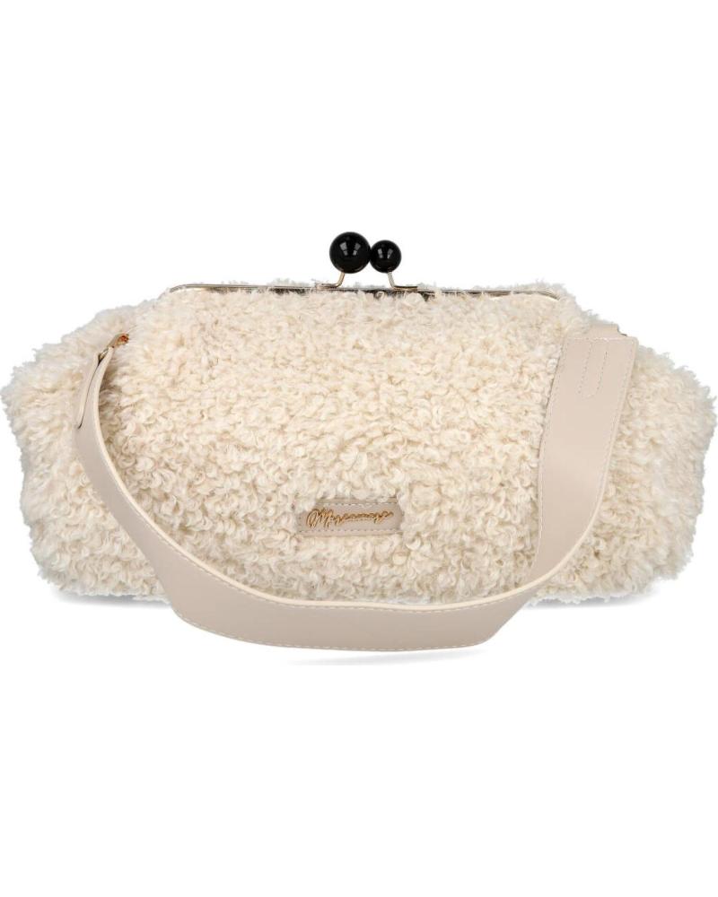 BOLSO DE MANO MARIA MARE BOLLA C59011 BEIGE CON TEXTURA BORREGUITO BEIGE