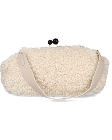 BOLSO DE MANO MARIA MARE BOLLA C59011 BEIGE CON TEXTURA BORREGUITO BEIGE