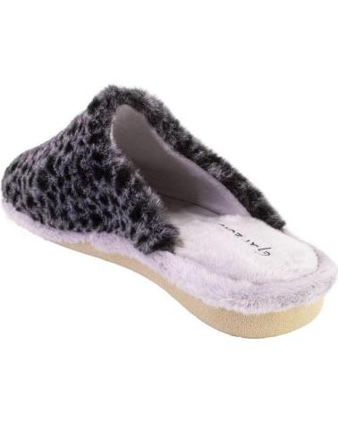 PANTOFOLE GARZON P200 392 STAMPA ANIMALIER NERE NEGRO