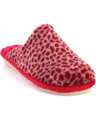 GARZON P200 392 PANTOFOLA ROSSA STAMPA ANIMALIER ROJO