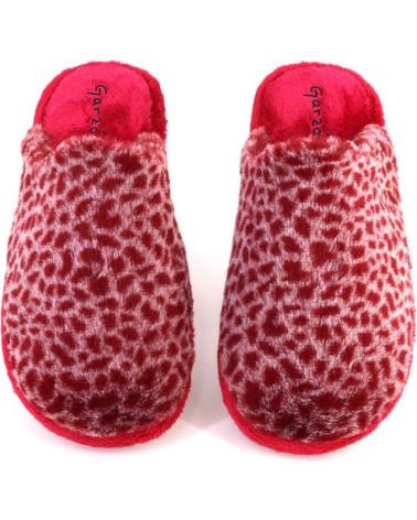 GARZON P200 392 PANTOFOLA ROSSA STAMPA ANIMALIER ROJO