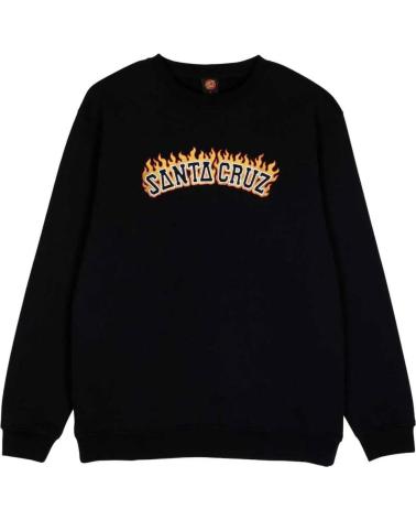 SANTA CRUZ SUDADERA BURNT COLLEGIATE CREW NEGRA NAN