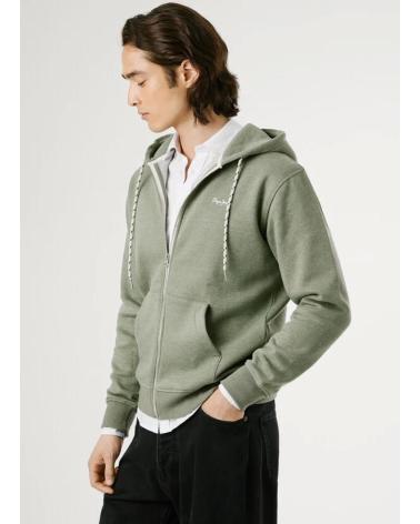 MOLETOM COM CAPUZ PEPE JEANS PM5800017 VERDE COM ZÍPER VERDE
