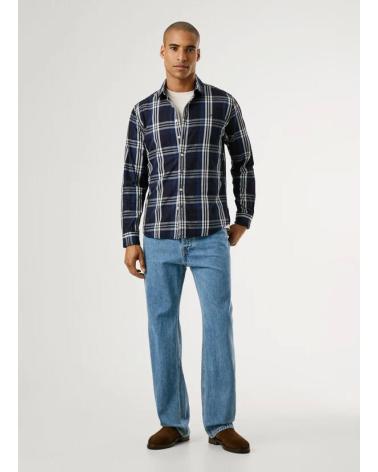 CAMICIA A QUADRI PEPE JEANS PM3090824 BLU AZUL