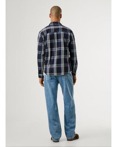 CAMICIA A QUADRI PEPE JEANS PM3090824 BLU AZUL