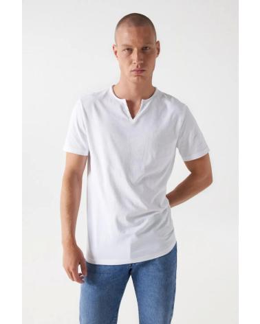 T-SHIRT BIANCA SALSA HENLEY 21007862 BLANCO