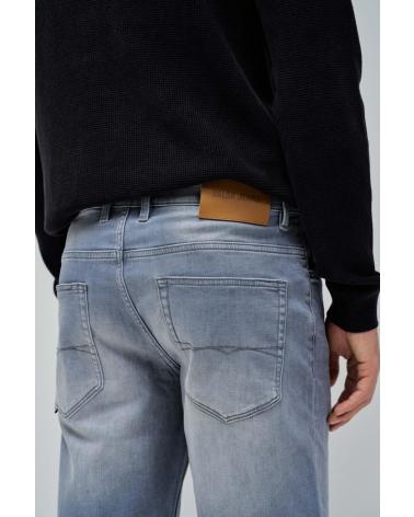 BERMUDA SALSA EN DENIM GRIS AVEC DÉLAVAGE USÉ 21007389 GRIS