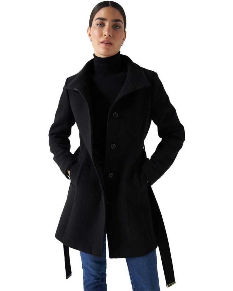 SALSA CAPPOTTO ADERENTE NERO CON CINTURA 21006875 NEGRO