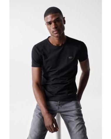 T-SHIRT SALSA NOIR EN COTON AVEC LOGO MODÈLE 21002958 NEGRO
