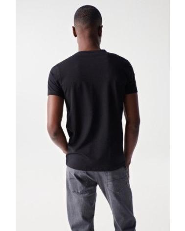T-SHIRT SALSA NOIR EN COTON AVEC LOGO MODÈLE 21002958 NEGRO