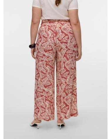 WIDE PRINTED TROUSERS VERO MODA 10327059 RED ROJO