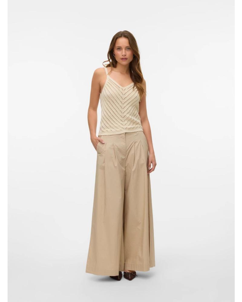 VERO MODA DÉBARDEUR EN MAILLE BEIGE MODÈLE 10326463 BEIGE