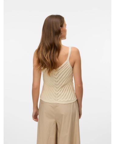 VERO MODA DÉBARDEUR EN MAILLE BEIGE MODÈLE 10326463 BEIGE