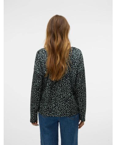 T-SHIRT MANCHES LONGUES VERO MODA 10322080 À IMPRIMÉ VERT VERDE