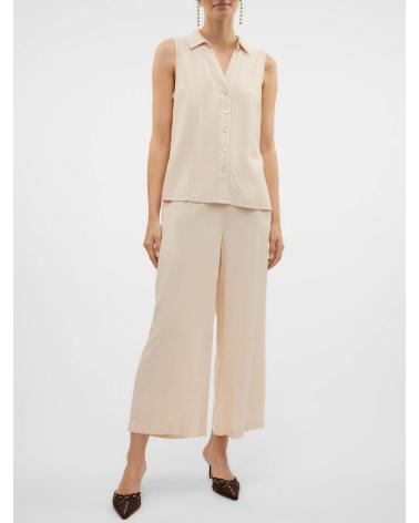 PANTALON CULOTTE LARGE VERO MODA 10321626 BEIGE BEIGE