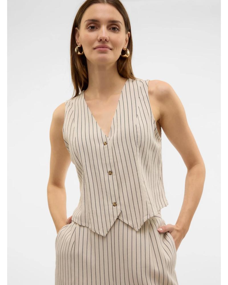 VERO MODA GILET FEMME 10321606 BEIGE BEIGE