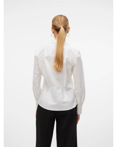 CHEMISE FEMME VERO MODA 10318701 BLANCHE À COL CLASSIQUE BLANCO