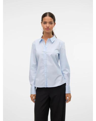 CHEMISE VERO MODA 10318701 À MANCHES LONGUES BLEU CLAIR AZUL