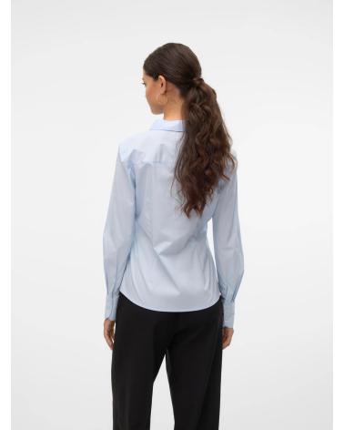 CHEMISE VERO MODA 10318701 À MANCHES LONGUES BLEU CLAIR AZUL