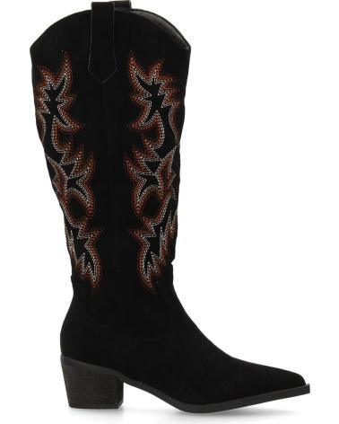 BOTAS CAMPERAS SPORT3PUNTO0 YG876 NEGRAS CON BORDADOS VARIOS COLORES