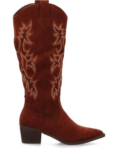 BOTAS CAMPERAS SPORT3PUNTO0 YG876 MARRONES CON BORDADOS VARIOS COLORES