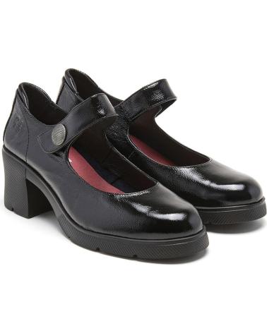 24 HORAS 26605 BLACK BLOCK HEEL MARY JANE SHOES NEGRO