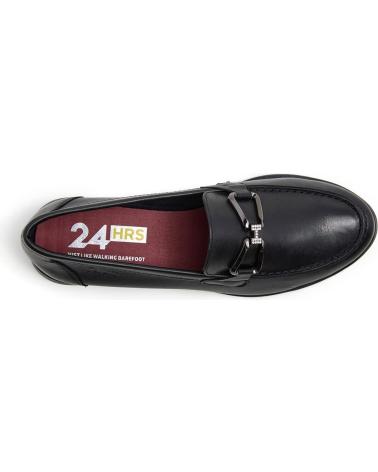 MOCASSIN 24 HORAS 26576 AVEC BOUCLE MÉTALLIQUE NOIR NEGRO