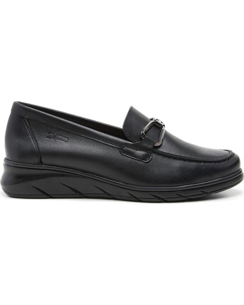 MOCASSIN 24 HORAS 26576 AVEC BOUCLE MÉTALLIQUE NOIR NEGRO