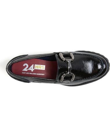 MOCASSIN PLATEFORME 24HRS 26565 À BOUCLE - 24 HORAS NOIR ROJO