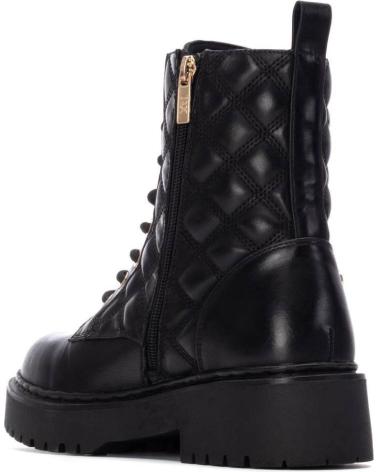 XTI BASIC 130409 MILITÄRSTIEFEL SCHWARZ MIT GOLDREISSVERSCHLUSS UND STEPPDETAILS NEGRO