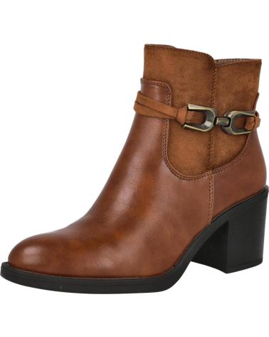 HISPANFLEX 2533 LEATHER HEEL ANKLE BOOTS CUERO
