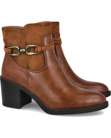 BOTINES DE TACÓN HISPANFLEX 2533 DE CUERO CUERO