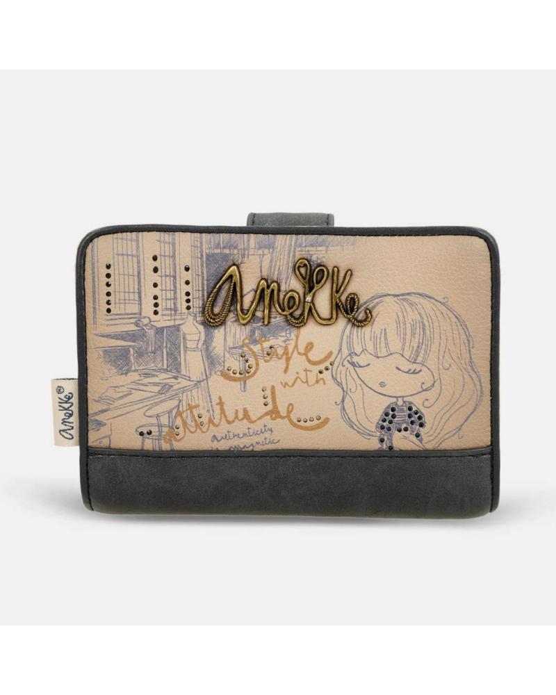 ANEKKE STUDIO MEDIUM WALLET BEIGE WITH RFID PROTECTION 41849-902 BEIGE
