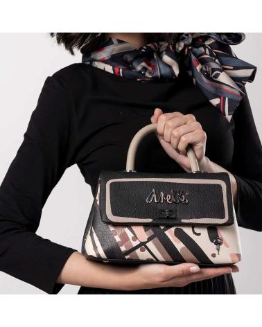MALA PEQUENA ANEKKE PARISIAN COM ALÇA CURTA E TIRA A TIRACOLO CASTANHA 41811-408 MARRON
