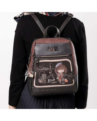 MOCHILA ANEKKE 41805-018 MARRÓN CON DISEÑO TEMÁTICO MARRON