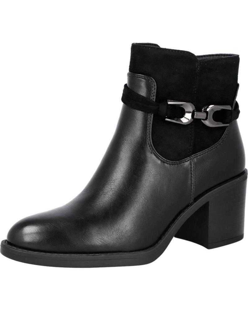 HISPANFLEX BLACK HEELED ANKLE BOOTS - MODEL 2533 NEGRO