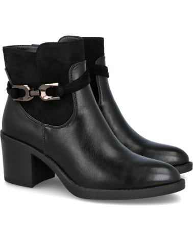 HISPANFLEX BLACK HEELED ANKLE BOOTS - MODEL 2533 NEGRO