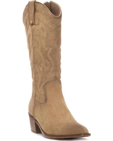BOTA COWBOY XTI 14430803 BEGE COM SALTO BEIGE