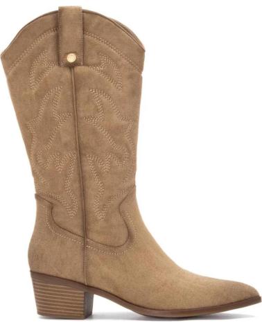 BOTA COWBOY XTI 14430803 BEGE COM SALTO BEIGE