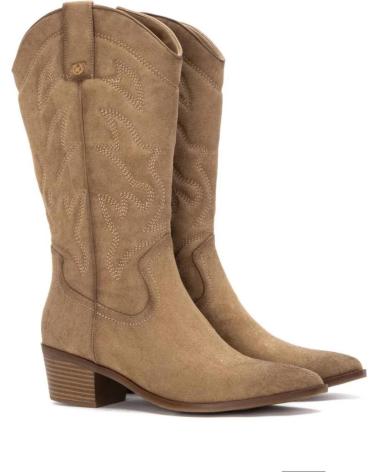 BOTA COWBOY XTI 14430803 BEGE COM SALTO BEIGE