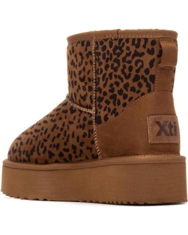 XTI STIEFELETTE AUS WILDLEDERIMITAT MIT LEOPARDENMUSTER 144441 LEOPARDO