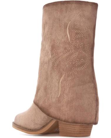 BOTA COWBOY XTI 144470 BEGE COM BORDADOS ESTILO WESTERN BEIGE