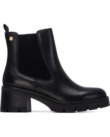 BOTA CHELSEA CARMELA 162573 PRETA COM SALTO TRATORADO NEGRO