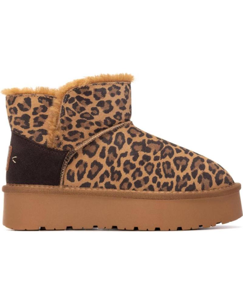 BOTA CURTA CARMELA 162633 LEOPARDO COM PLATAFORMA LEOPARDO